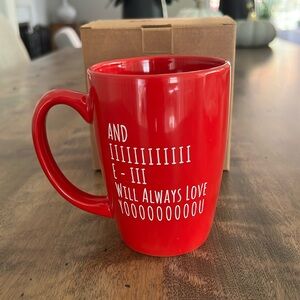 14 oz Red Bistro Mug, Humor Us Goods